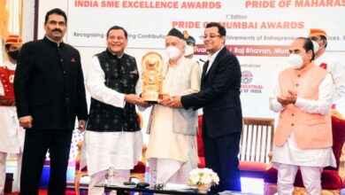 Uday Adhikari honored with ‘India SME Excellence Award-2021’ by Governor Bhagat Singh Koshyari