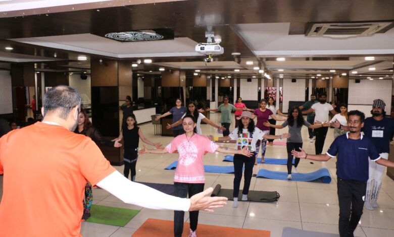 Yoga Garba organized by Nits Salon on the occasion of International Yoga Day