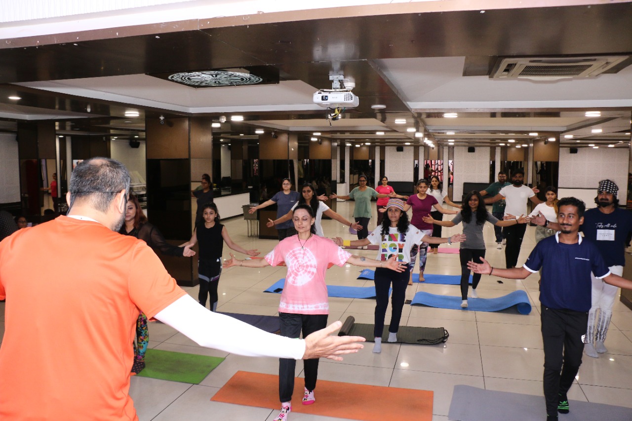 Yoga Garba organized by Nits Salon on the occasion of International Yoga Day